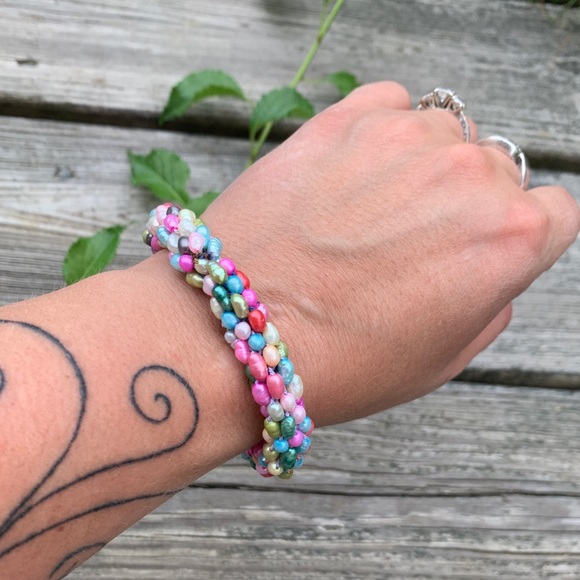 Rainbow rice pearl bracelet - Picture 4 of 5